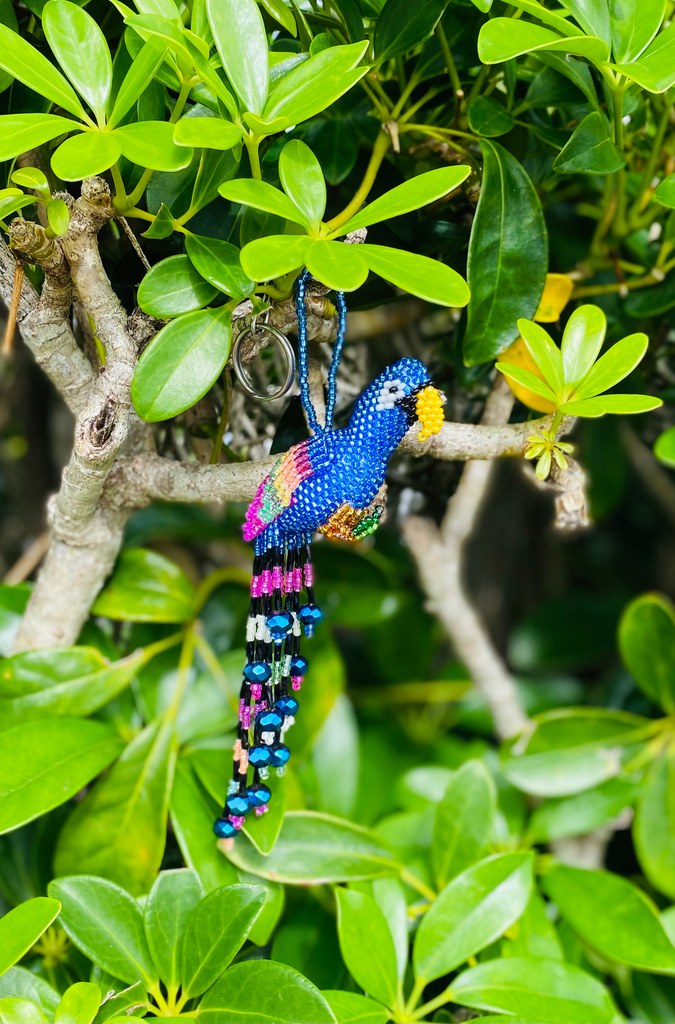Parrot Hanging  Ornament  in czech glass 