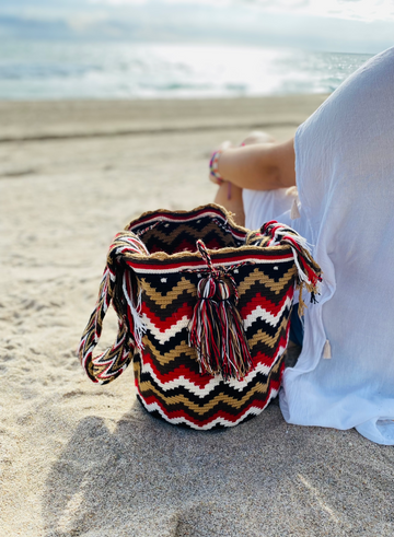 Color Crochet Boho Bag for the Beach or Happy days outfit